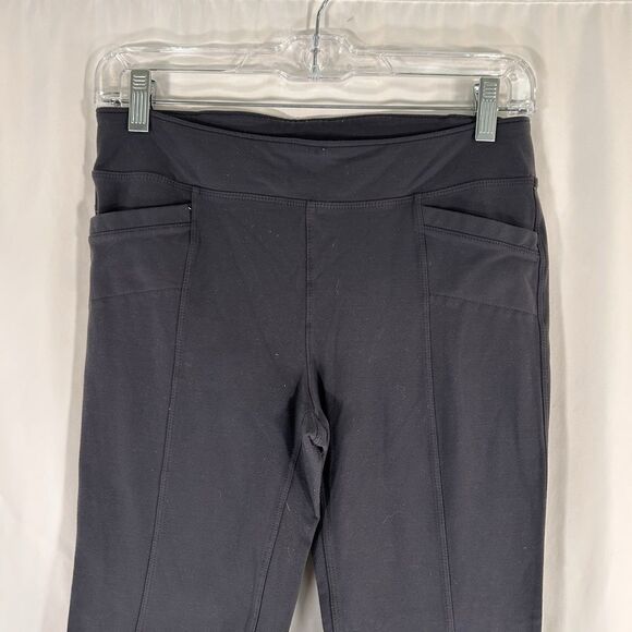 Athleta Leggings Women's Medium Solid Blue Pull On Pockets Mid Rise - Picture 2 of 7